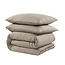 Bladeren 3D Taupe/Grijs 140 x 200/220