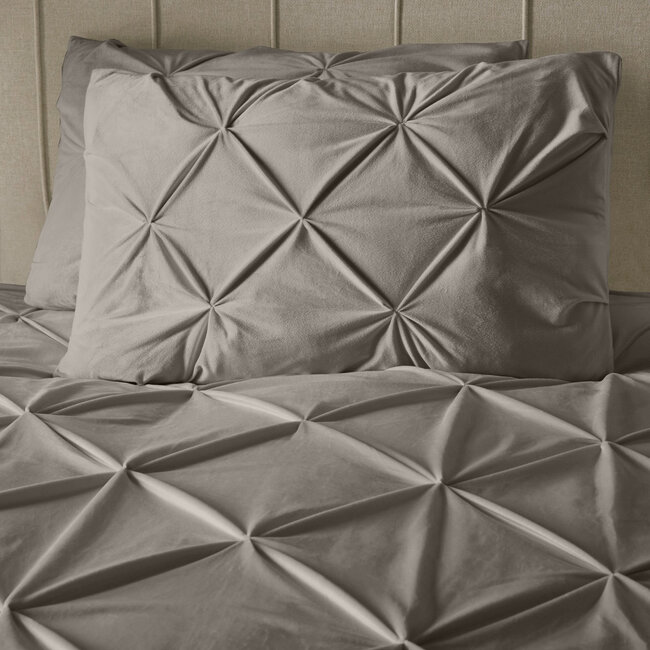 Fluweel pintuck zand 200 x 200/220