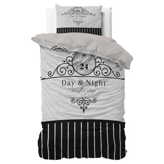 Sleeptime Tag und Nacht Schwarz 140 × 200/220 - Bettbezug