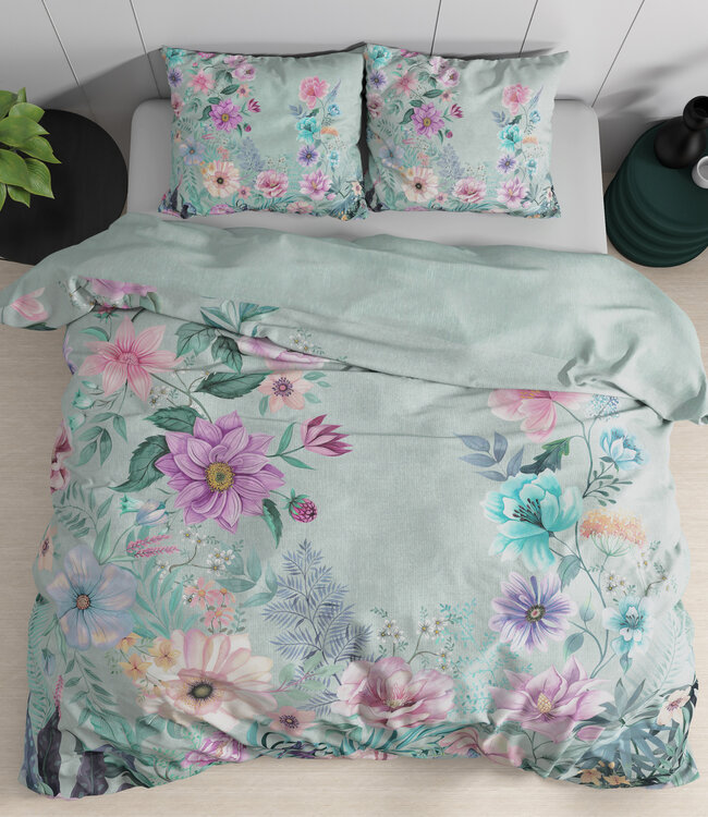 Flore Blauw 200 x 220