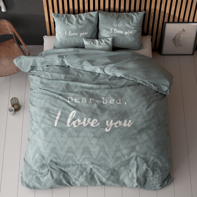 I Love Bed groen 140 x 200/220