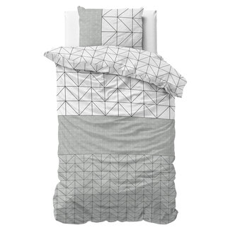 Sleeptime Flanell Gino Grey 140 × 220 - Bettbezug