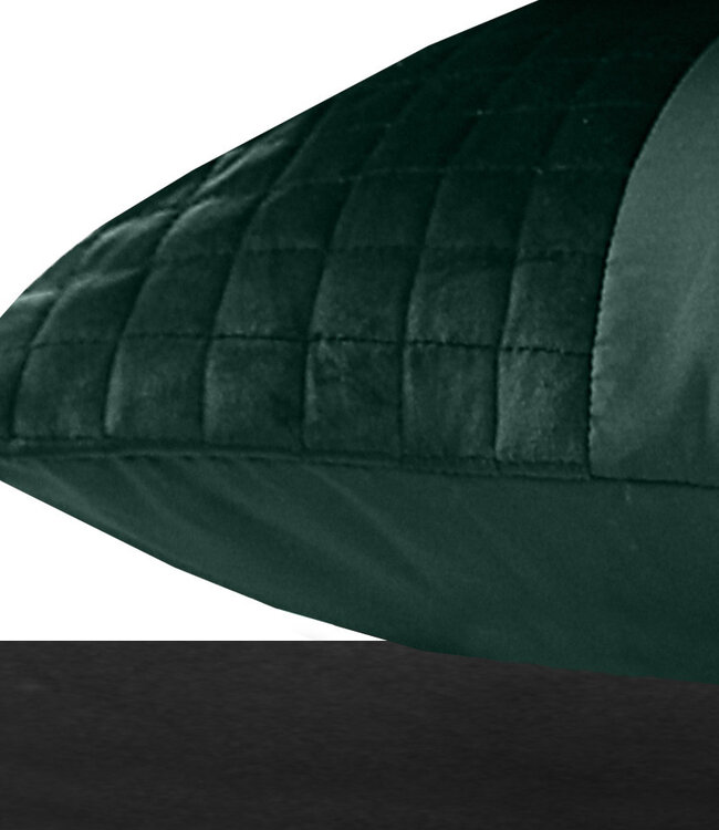 Fluwelen band groen set van 2 slopen 60 x 70 cm