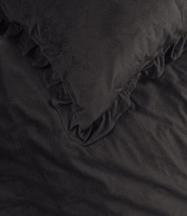 Fluwelen Ruches Zwart 140 x 220