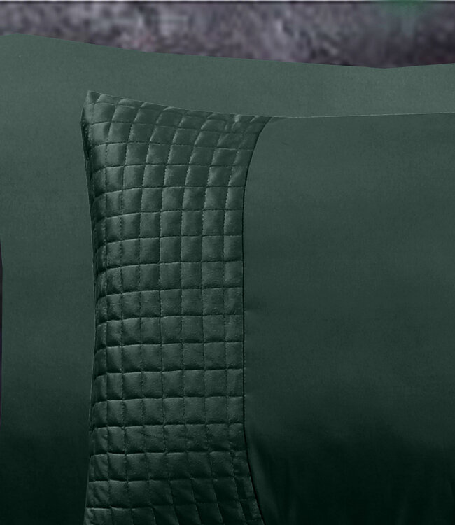 Fluwelen band groen set van 2 slopen 60 x 70 cm