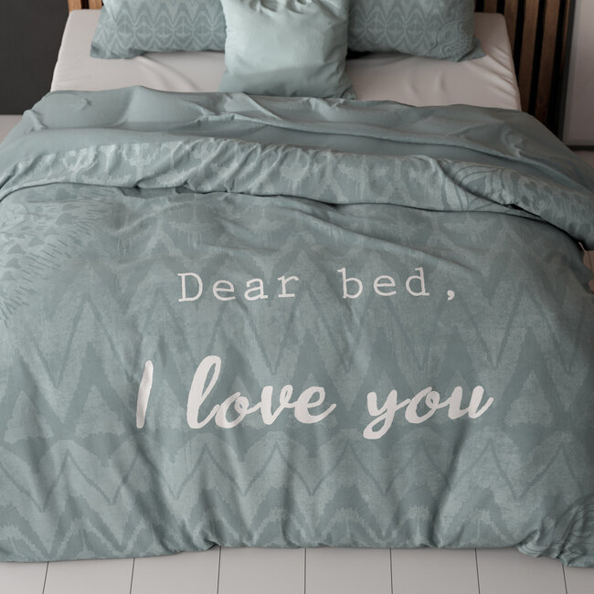 I Love Bed groen 140 x 200/220