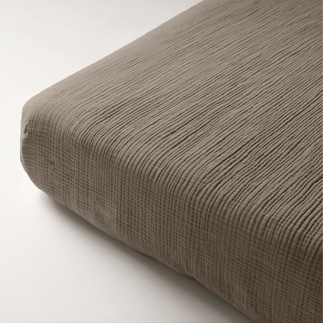 Mousseline taupe 180 x 200 + 30