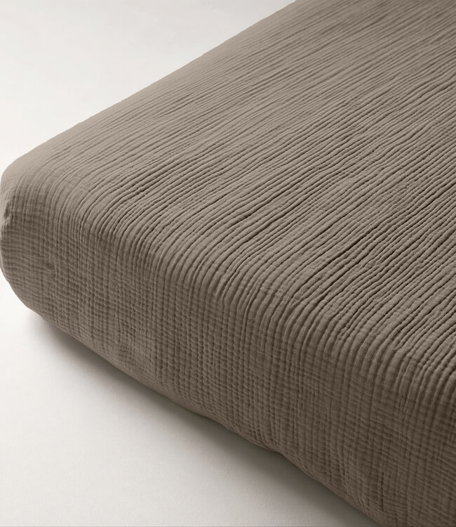 Mousseline taupe 180 x 200 + 30