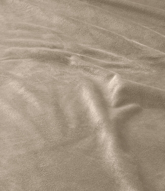 Fluwelen bies Taupe / Grijs 140 x 220