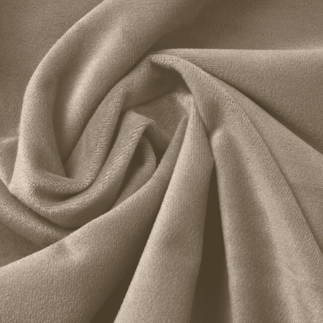 Fluwelen bies Taupe / Grijs 140 x 220