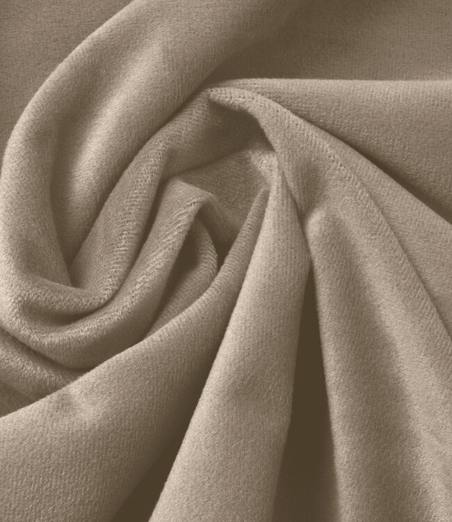 Fluwelen bies Taupe / Grijs 140 x 220