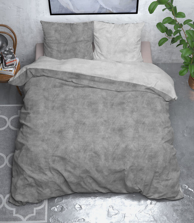 Flanel Gewassen Katoen Grijs 140 x 220