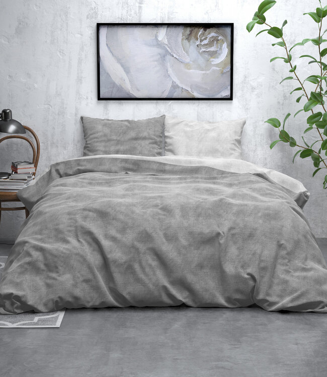 Flanel Gewassen Katoen Grijs 140 x 220