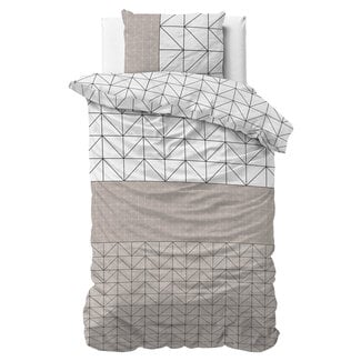 Sleeptime Flannel Gino Taupe 140 × 220 - Duvet Cover