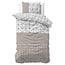Sleeptime Flanell Gino Taupe 140 × 220 - Bettbezug