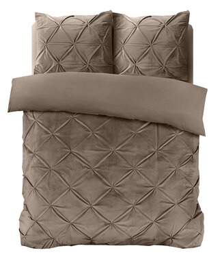 Sleeptime Fluwelen Pintuck Taupe 140 x 200/220