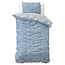 Gewassen katoenen flanel blauw 140 x 220