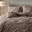 Fluwelen Pintuck Taupe 140 x 200/220