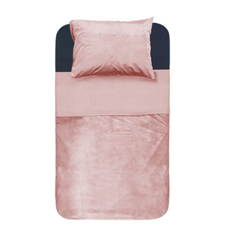 Sleeptime Velvet piping pink 140 × 220 - Duvet Cover