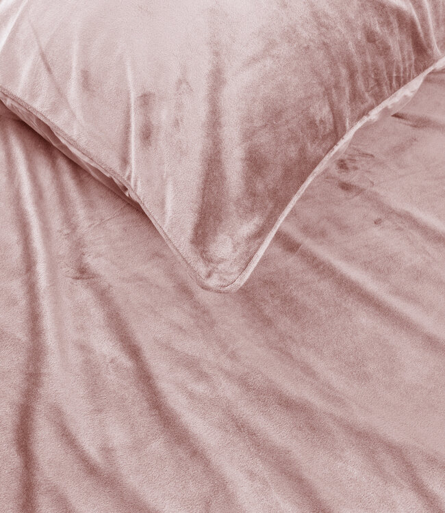 Fluwelen bies roze 140 x 220