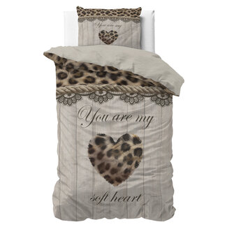 Sleeptime You are my heart Sand 140 × 200/220 - Duvet Cover