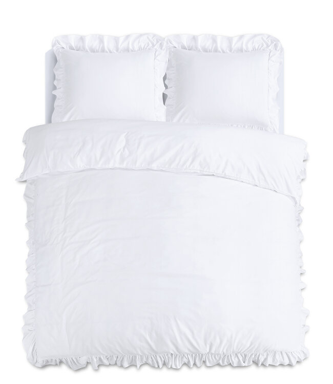 Ruffles Wit 200 x 200/220