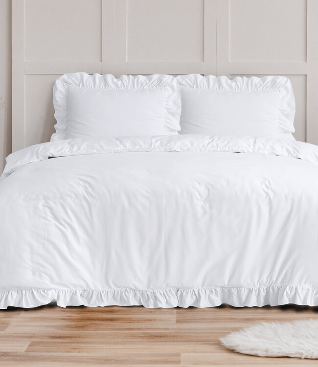 Ruffles Wit 200 x 200/220