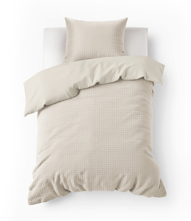 Geruit teddy beige 140 x 200/220