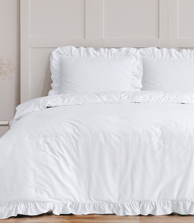 Ruffles Wit 200 x 200/220