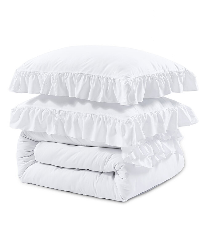 Ruffles Wit 200 x 200/220