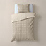 Nepbont met ruitpatroon beige 140x200/220