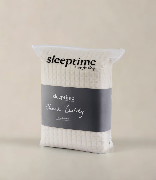 Geruit teddy beige 140 x 200/220