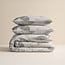Sleeptime Leaf motif Silver gray 200 × 200/220 - Duvet Cover