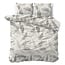 Sleeptime Leaf motif Silver gray 200 × 200/220 - Duvet Cover