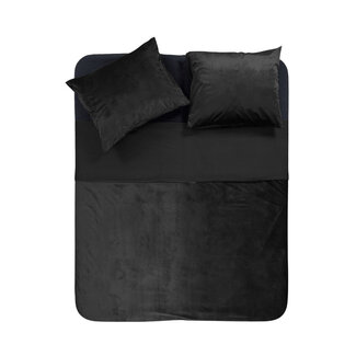 Sleeptime Samtpaspel schwarz 200 × 220 - Bettbezug