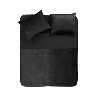 Sleeptime Velvet piping black 200 × 220 - Duvet Cover