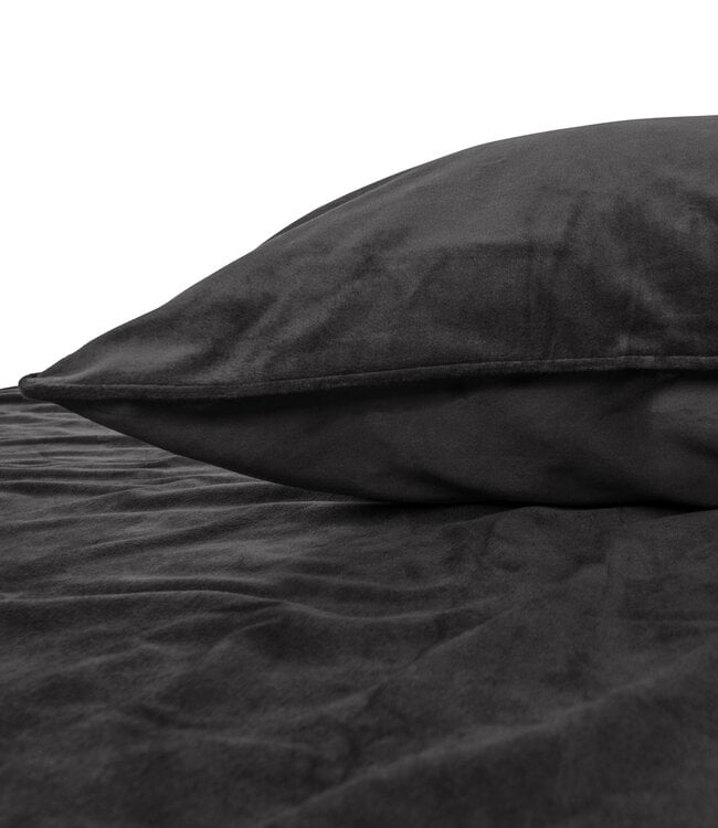 Fluwelen paspel zwart 200 x 220