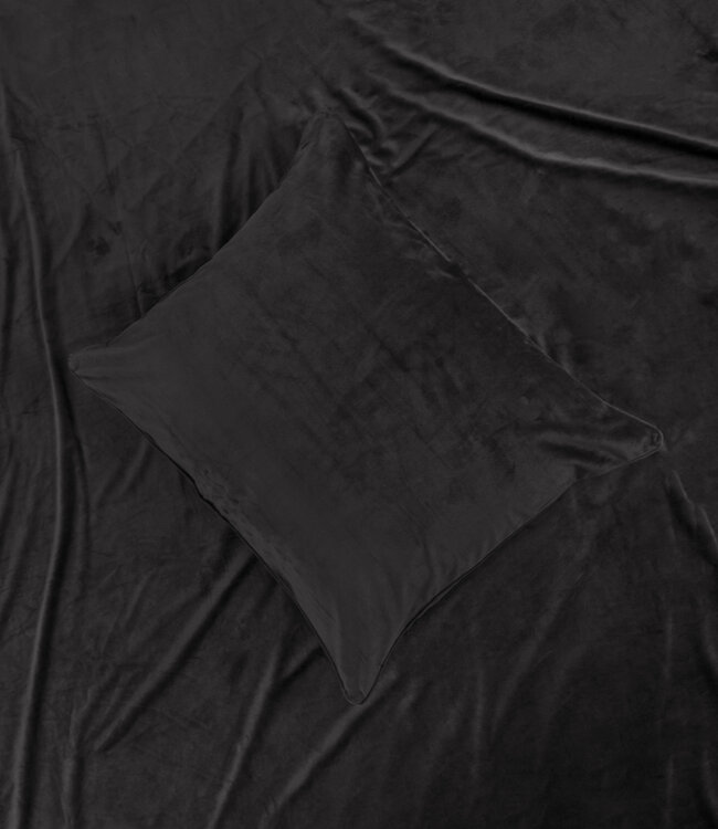 Fluwelen paspel zwart 200 x 220