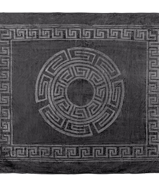 Geëmbosseerde Zeta Deken Antraciet