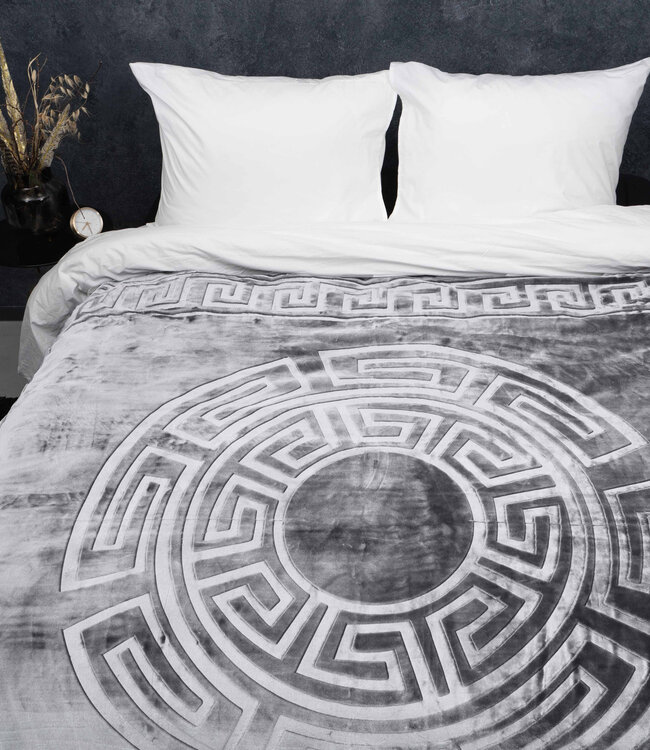 Geëmboste Zeta Deken Grijs