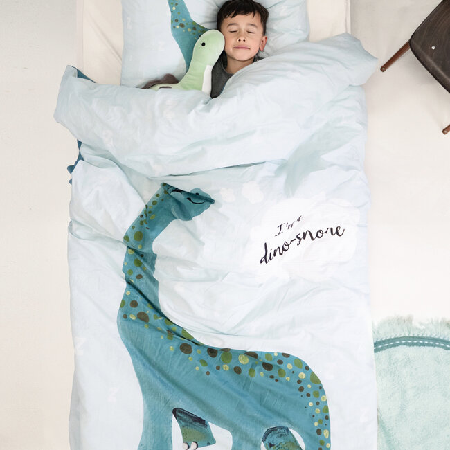 Little Monster Ich bin ein Dino-Sore Blue 140 × 220 - Bettbezug