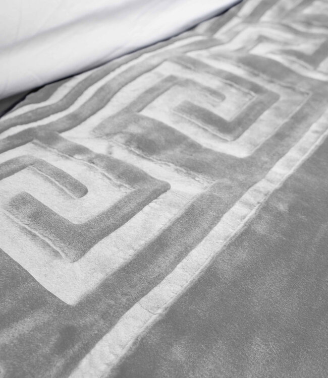 Geëmboste Zeta Deken Grijs