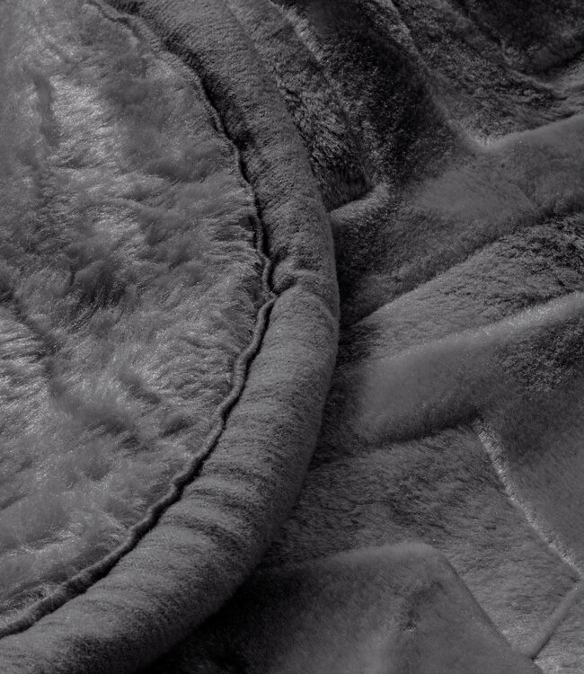 Geëmbosseerde Zeta Deken Antraciet