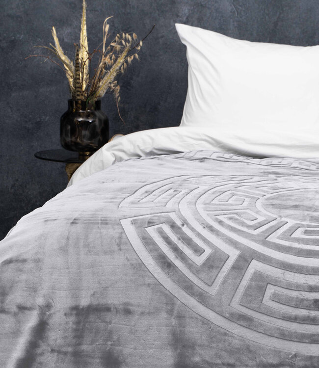 Geëmboste Zeta Deken Grijs