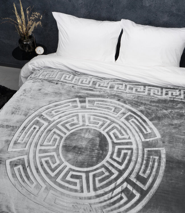 Geëmboste Zeta Deken Grijs