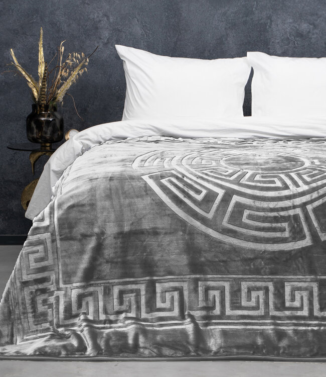 Geëmboste Zeta Deken Grijs