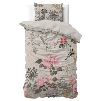 Sleeptime Waldblumen Creme 140 × 200/220 - Bettbezug