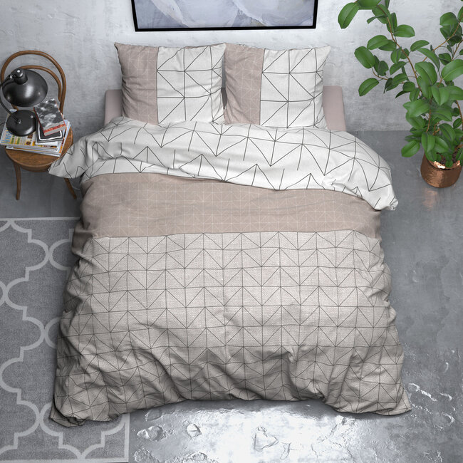 Flanellen Gino Taupe 200 x 220