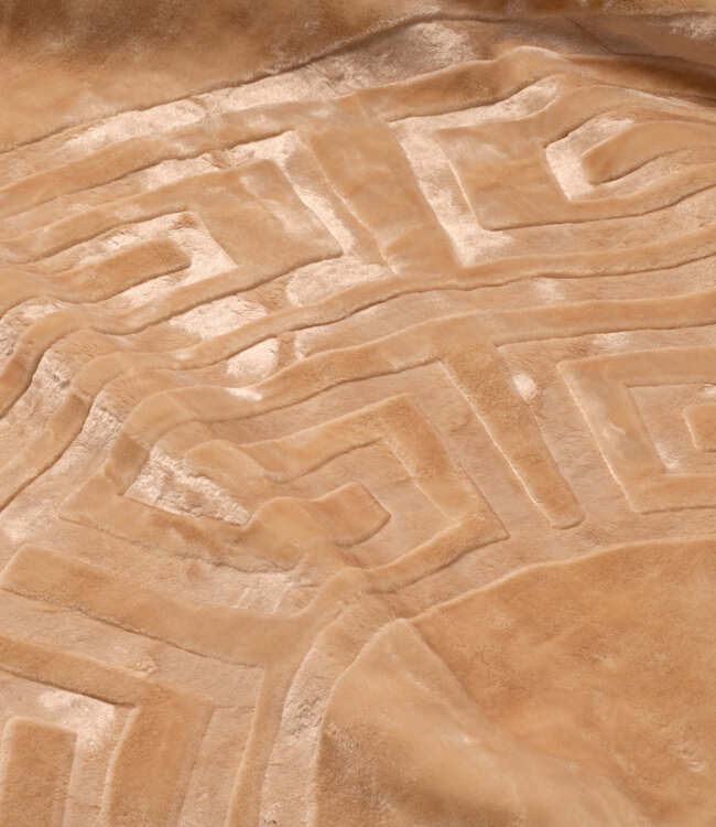 Geëmboste Zeta-deken crème