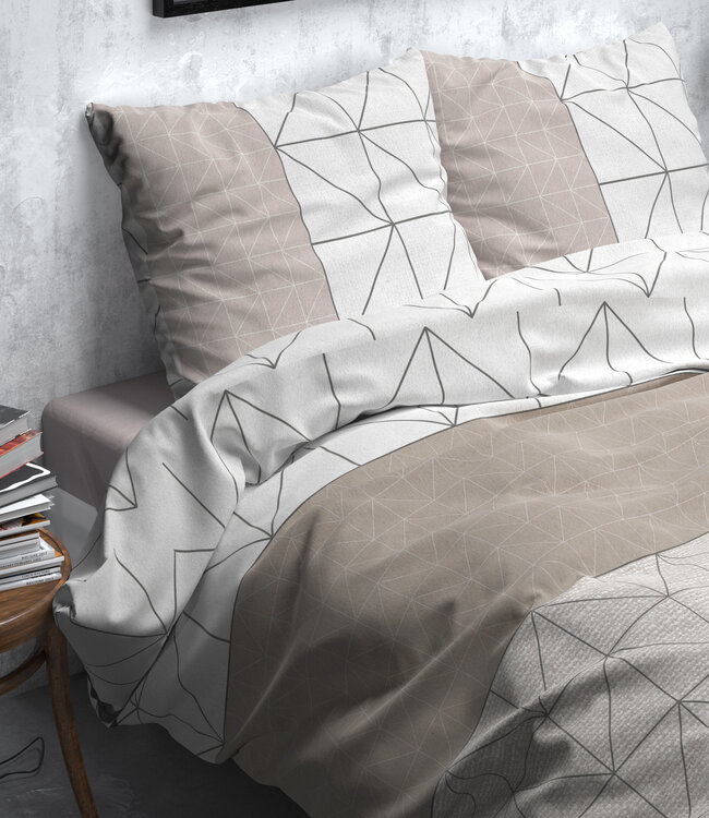 Flanellen Gino Taupe 200 x 220